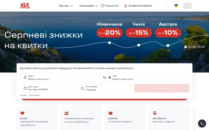Screenshot of klrbus.de