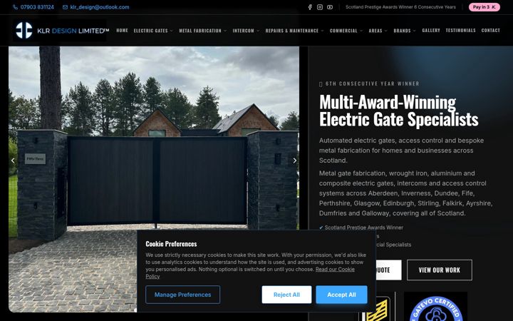 Screenshot of klrdesign.co.uk