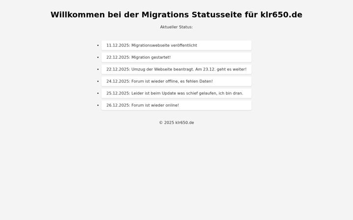 Screenshot of klrhome.de