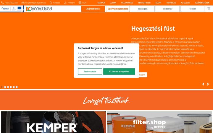 Screenshot of klsystem.hu
