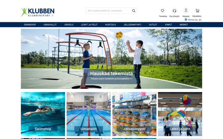 Screenshot of klubbensport.fi