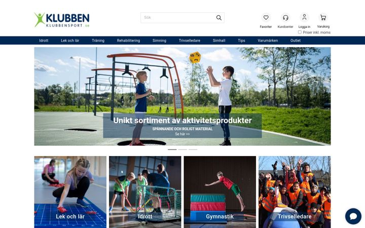 Screenshot of klubbensport.se