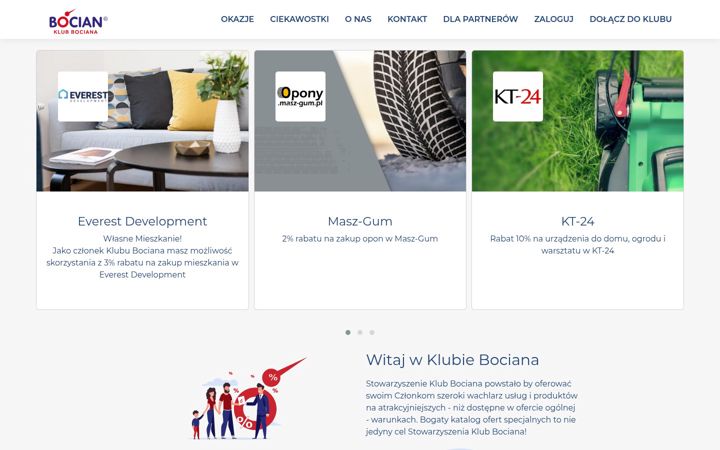 Screenshot ta' klubbociana.pl