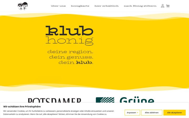Screenshot of klubhonig.de
