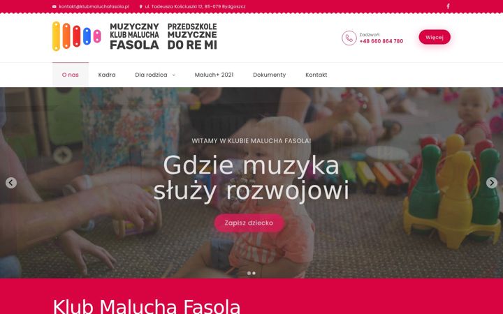 Screenshot of klubmaluchafasola.pl
