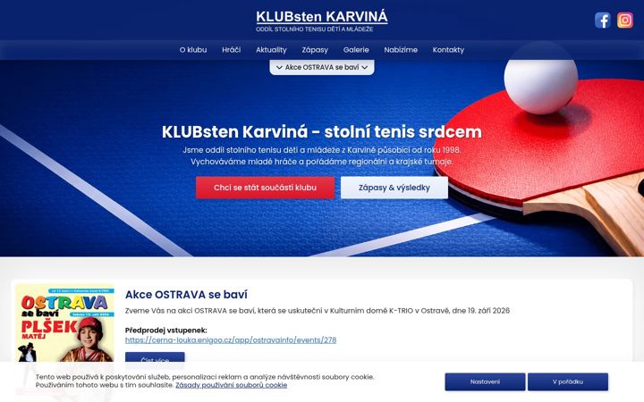 Screenshot of klubstenkarvina.cz