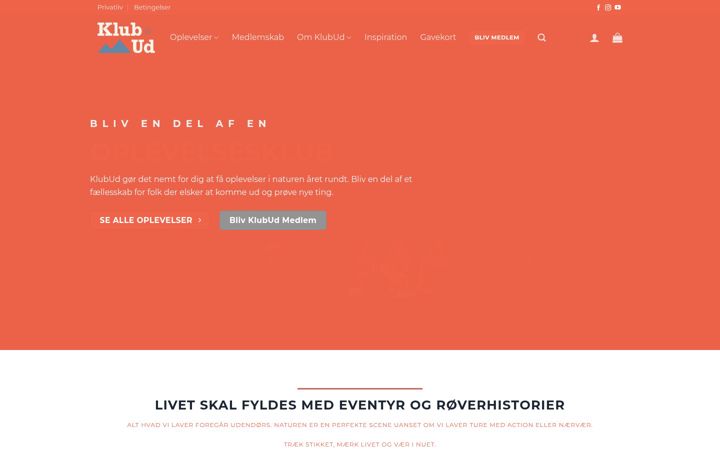 Screenshot of klubud.dk