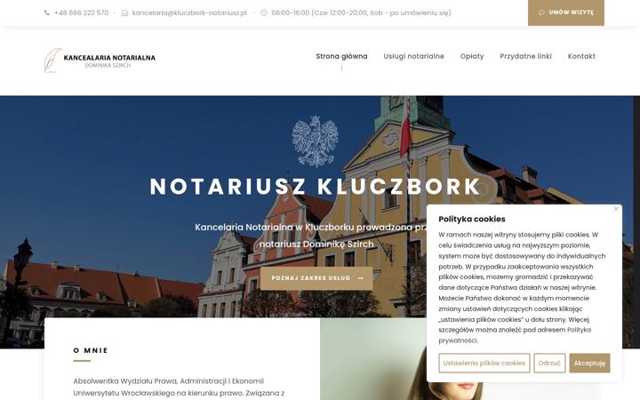 Screenshot of kluczbork-notariusz.pl