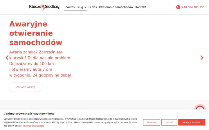 Screenshot of kluczesiedlce.pl
