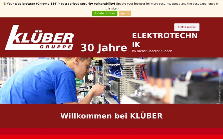 Screenshot of klueber-elektro.de