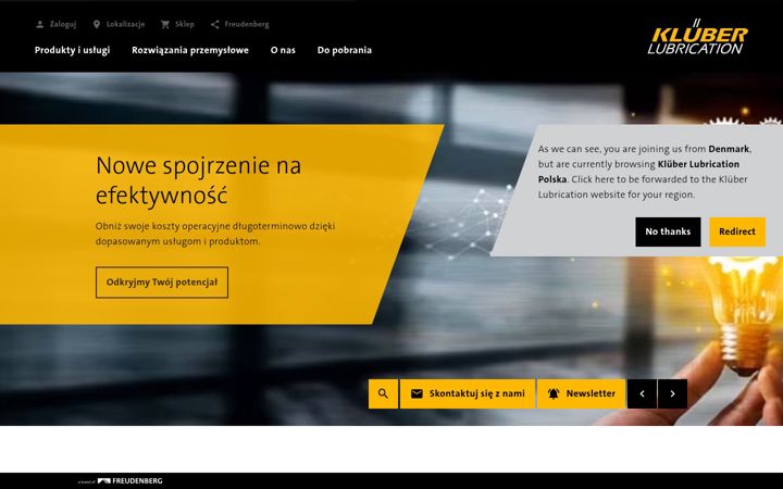 Screenshot of klueber.pl