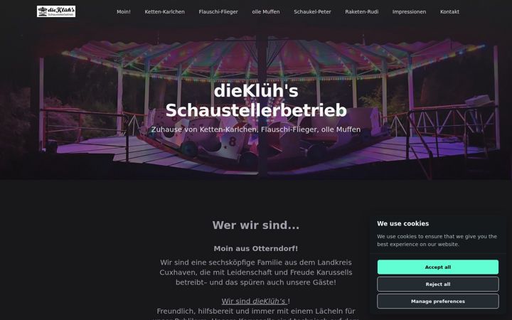 Screenshot of klueh-schaustellerbetrieb.de