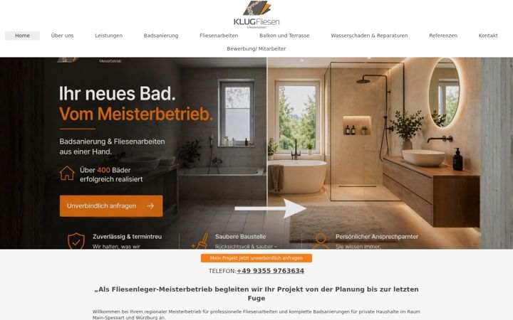 Screenshot of klug-fliesen.de