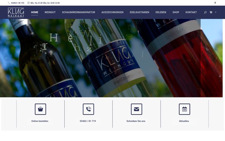 Screenshot of klug-weingut.at