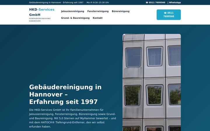 Screenshot of kluge-dienstleistung.de