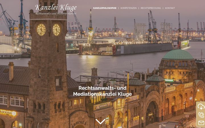 Screenshot of kluge-mediation.de