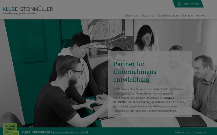 Screenshot of kluge-steinmueller.de