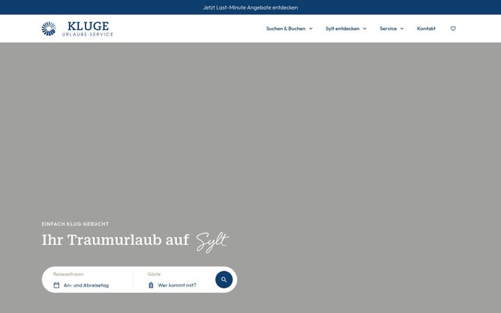 Screenshot of kluge-sylt.de