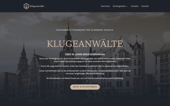 Screenshot of klugeanwaelte.com