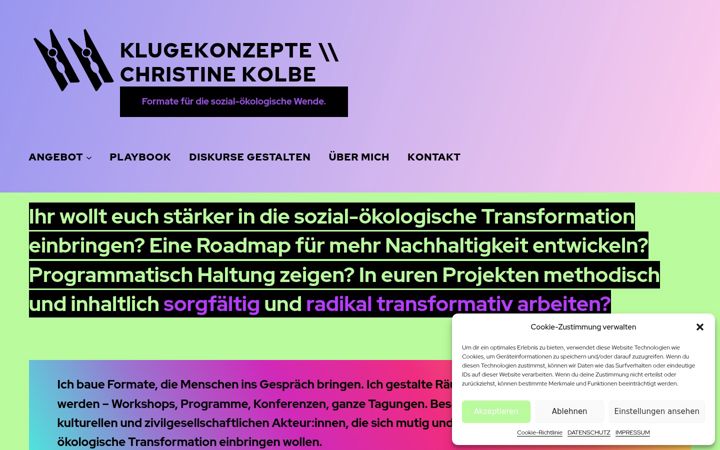 Screenshot of klugekonzepte.org