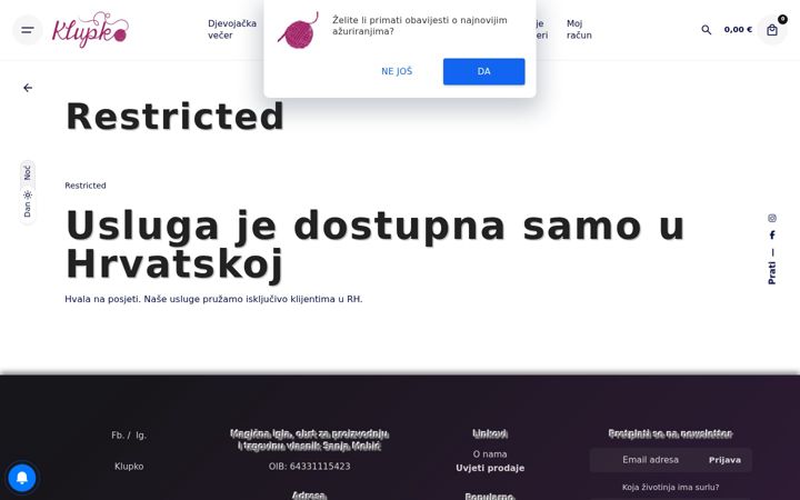 Screenshot of klupko.hr