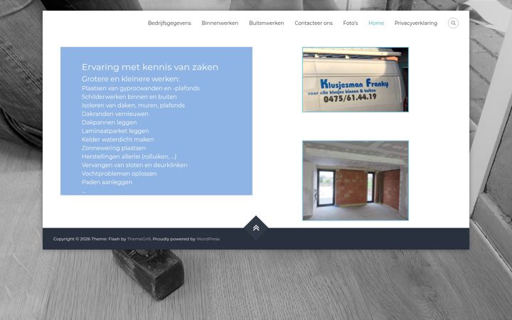 Screenshot of klusjesmanfranky.be