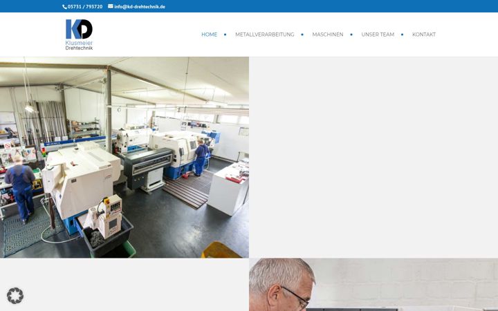 Screenshot of klusmeier-cnc.de