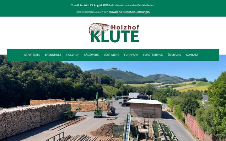 Screenshot of klute-holz.de