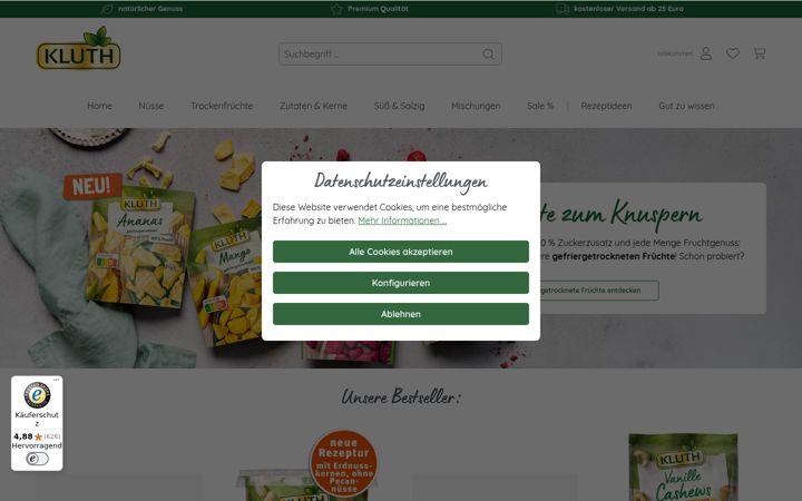 Screenshot of kluth-shop.de