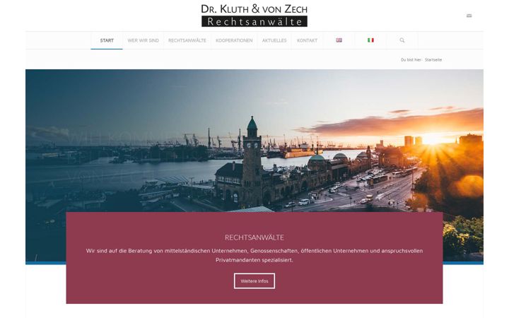 Screenshot of kluth-zech.de