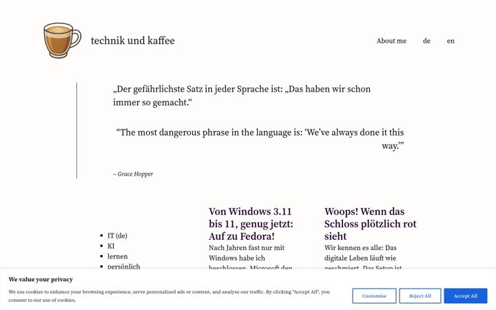 Screenshot of kluth1976.de