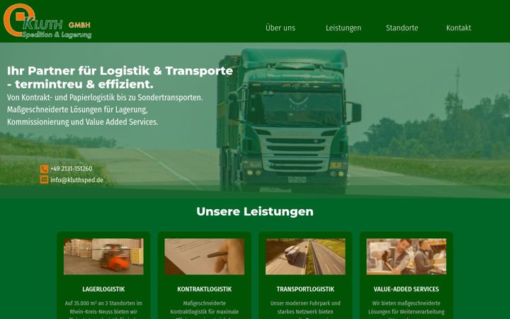 Screenshot of kluthspedition.de