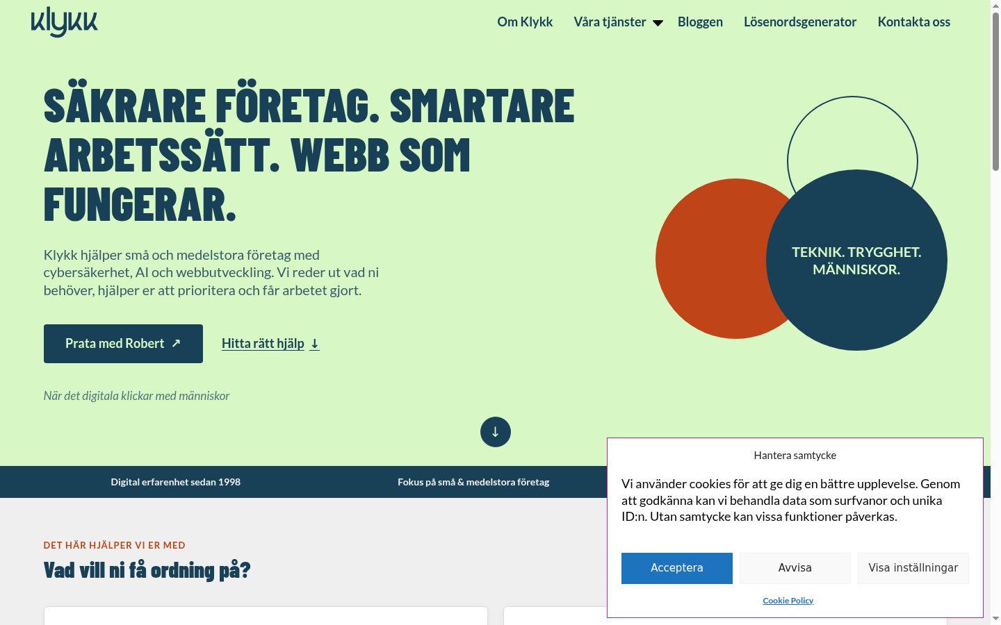 Screenshot des Einwilligungsbanners vor jeglicher Interaktion