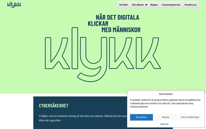 Screenshot of klykk.se