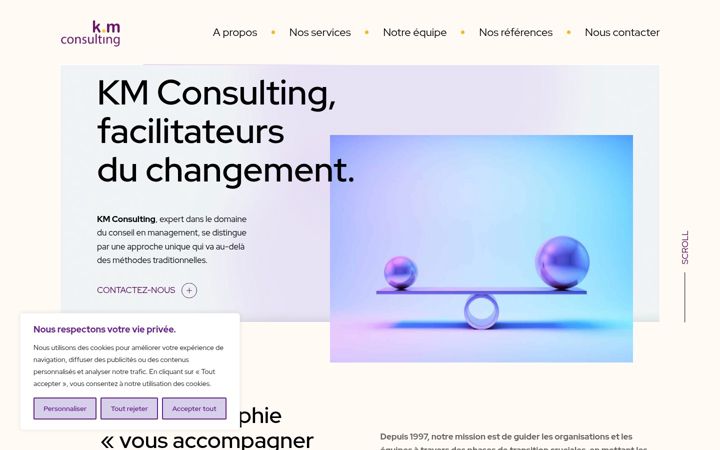 Screenshot of km-consulting.ch
