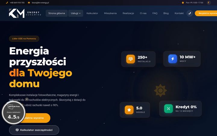 Screenshot of km-energy.pl