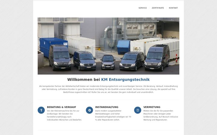 Screenshot of km-entsorgungstechnik.de