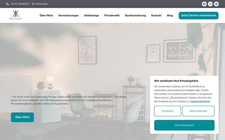 Screenshot of km-finanzmakler.de