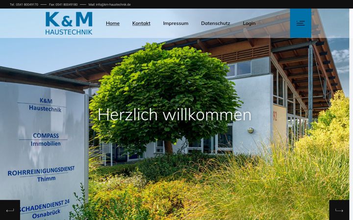 Screenshot of km-haustechnik.de