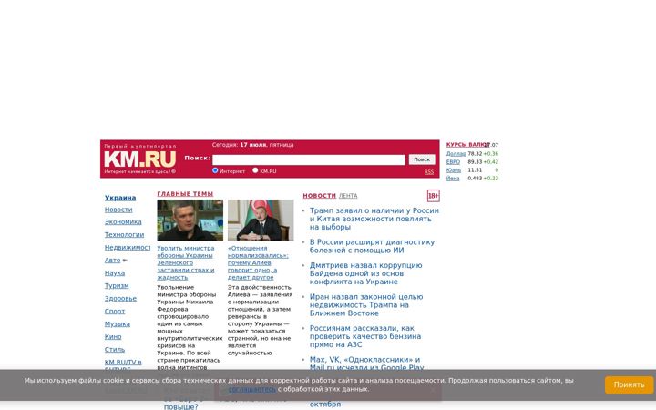 Screenshot stránky km.ru