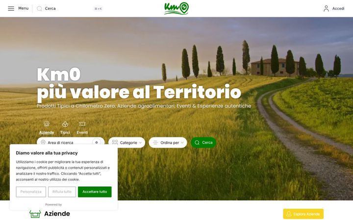 Screenshot of km0.com