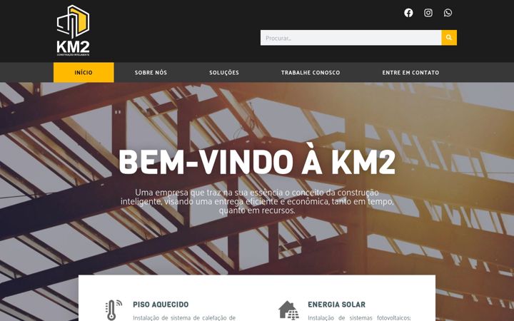 Screenshot of km2engenharia.com.br