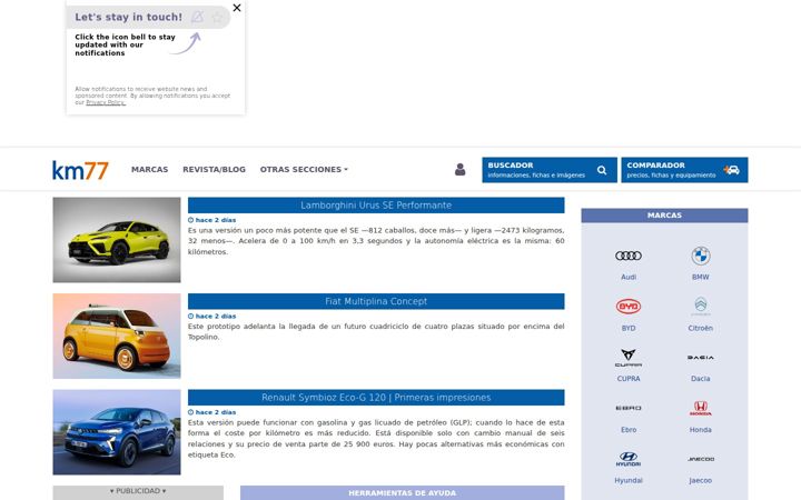 Képernyőkép: km77.com
