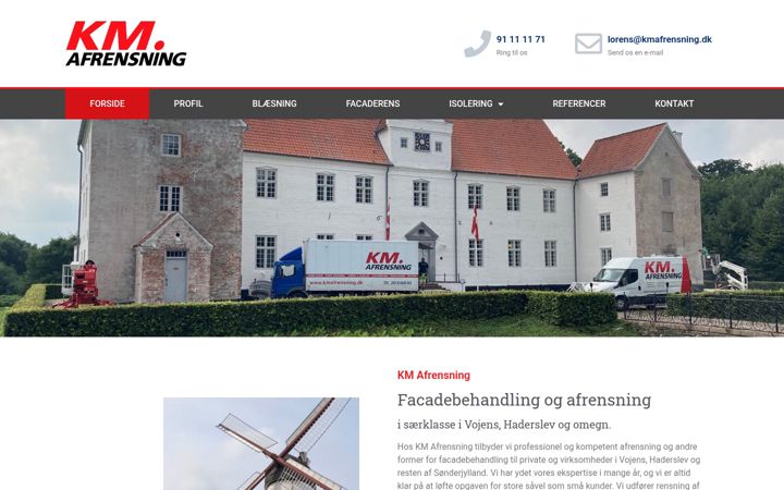 Screenshot of kmafrensning.dk