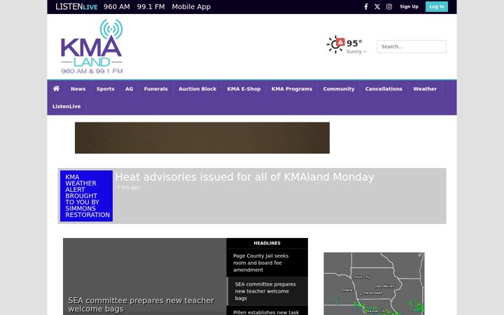 Screenshot of kmaland.com