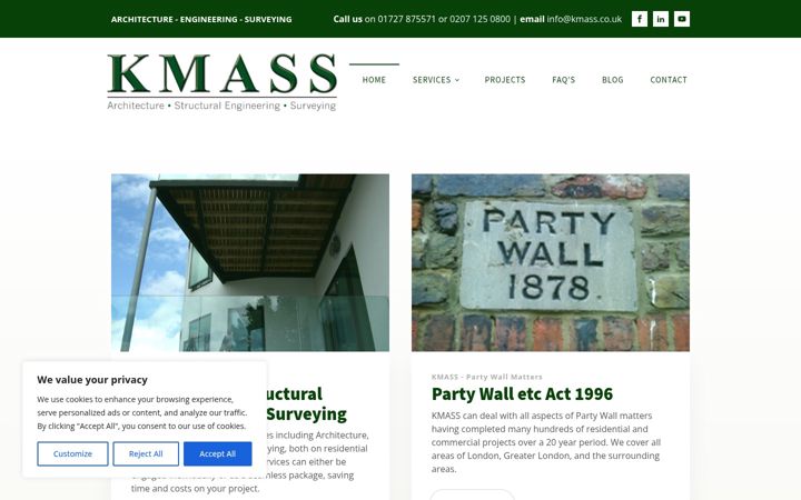 Screenshot of kmass.co.uk