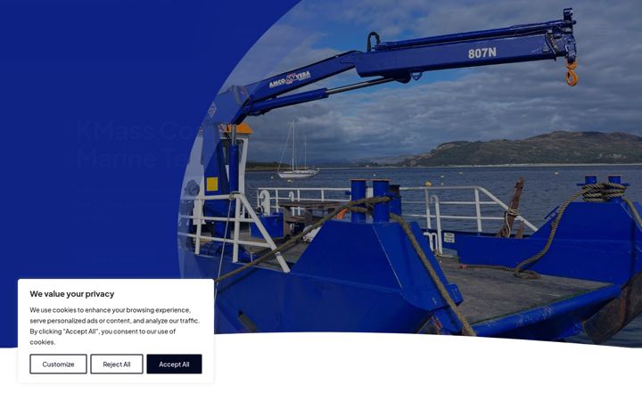 Screenshot of kmassmarine.co.uk