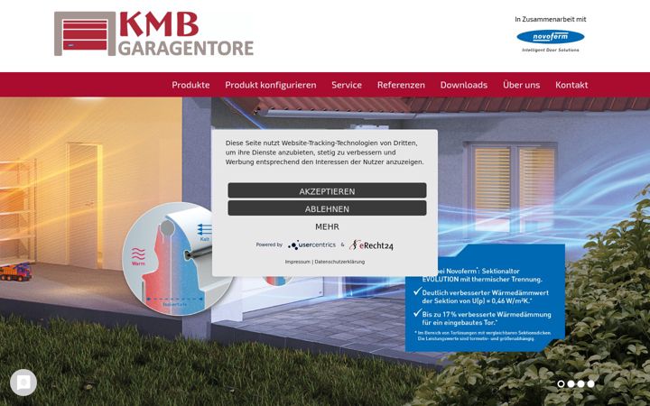 Screenshot of kmb-garagentore.de