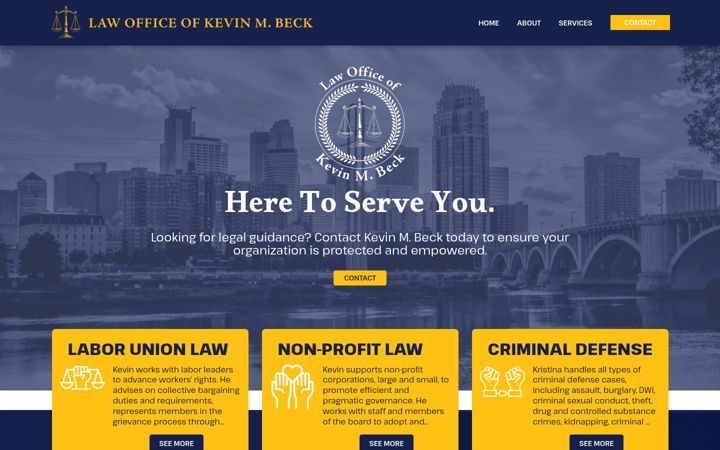 Screenshot of kmbecklaw.com