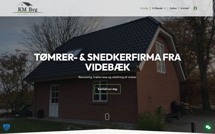 Screenshot of kmbyg-videbaek.dk